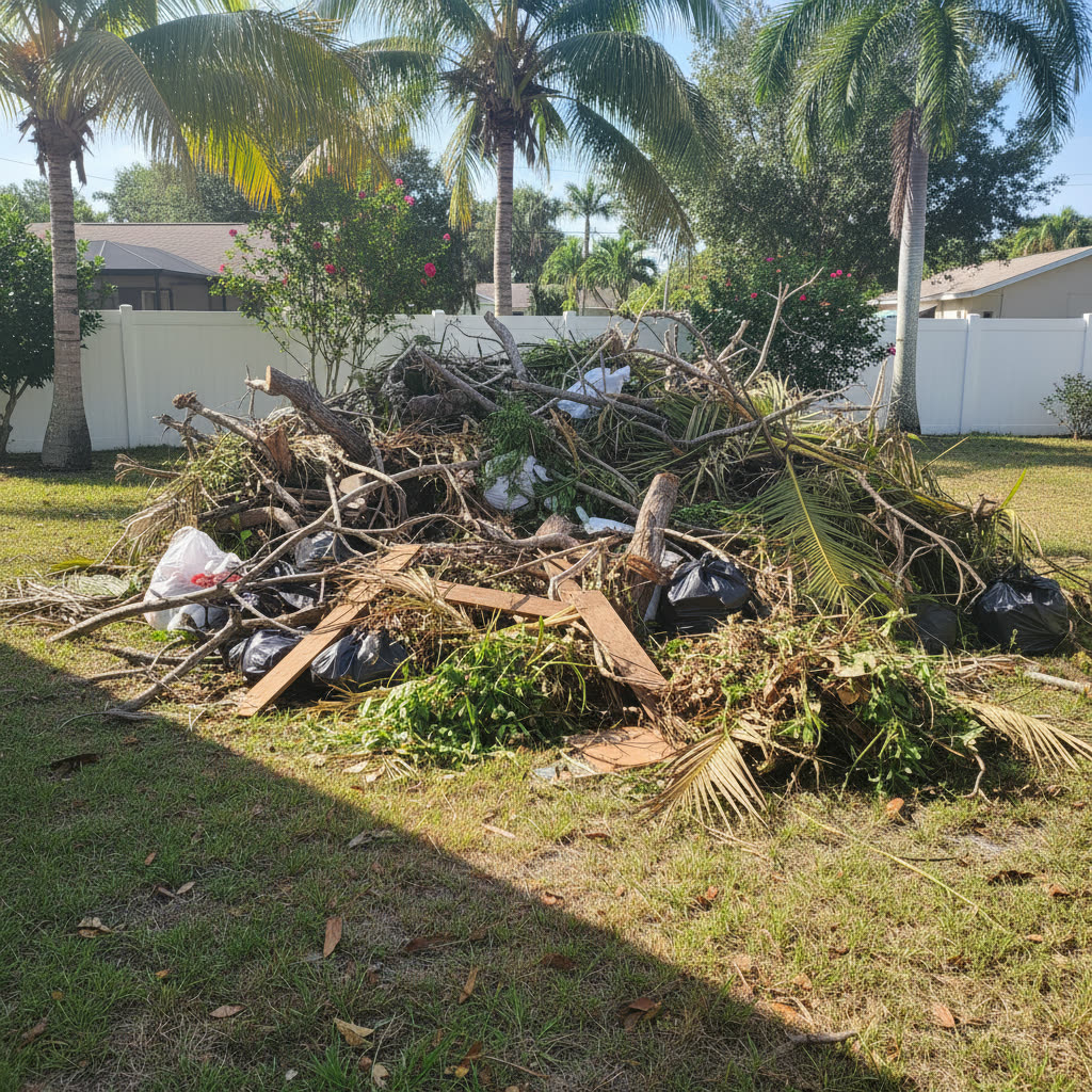 Before — Yard debris haul
