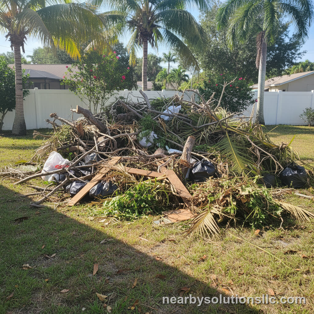 Before — Yard debris haul
