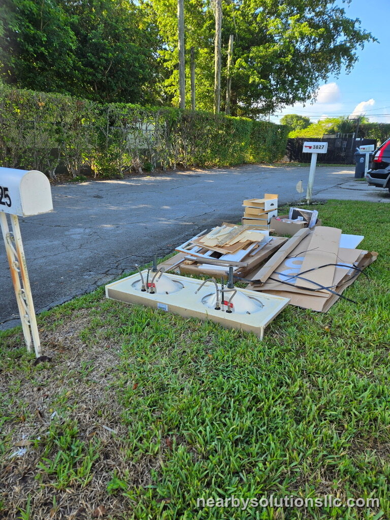Before — Curbside furniture & cardboard removal