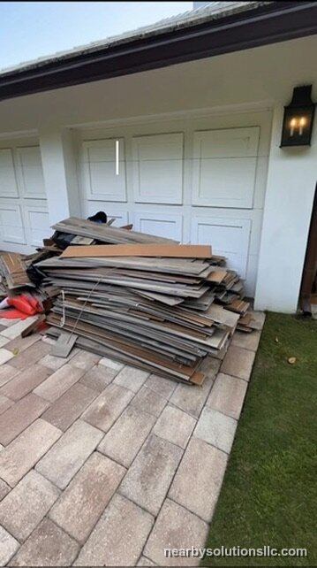 Before — Flooring & construction debris removal